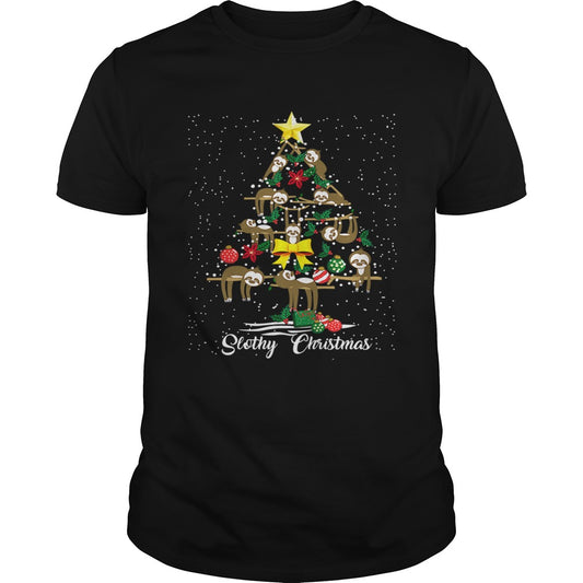 I Love Slothy Christmas Tree shirt