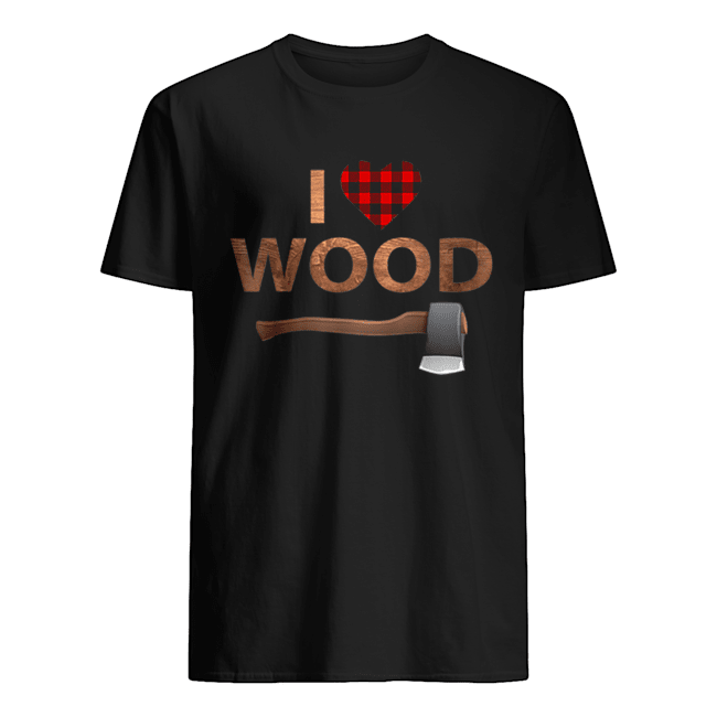 I Love Wood Lumberjack Heart Halloween Party Gift shirt