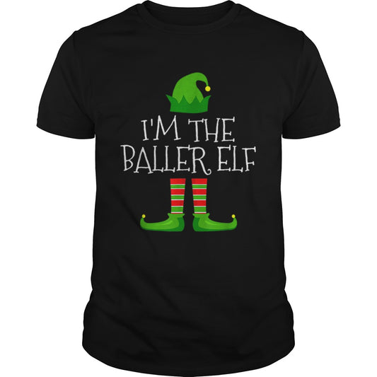 Im The Baller Elf Family Matching Christmas Pajama shirt