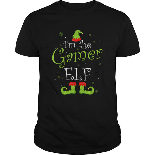 Im The Gamer Elf Matching Family Group Christmas Funny Xmas shirt