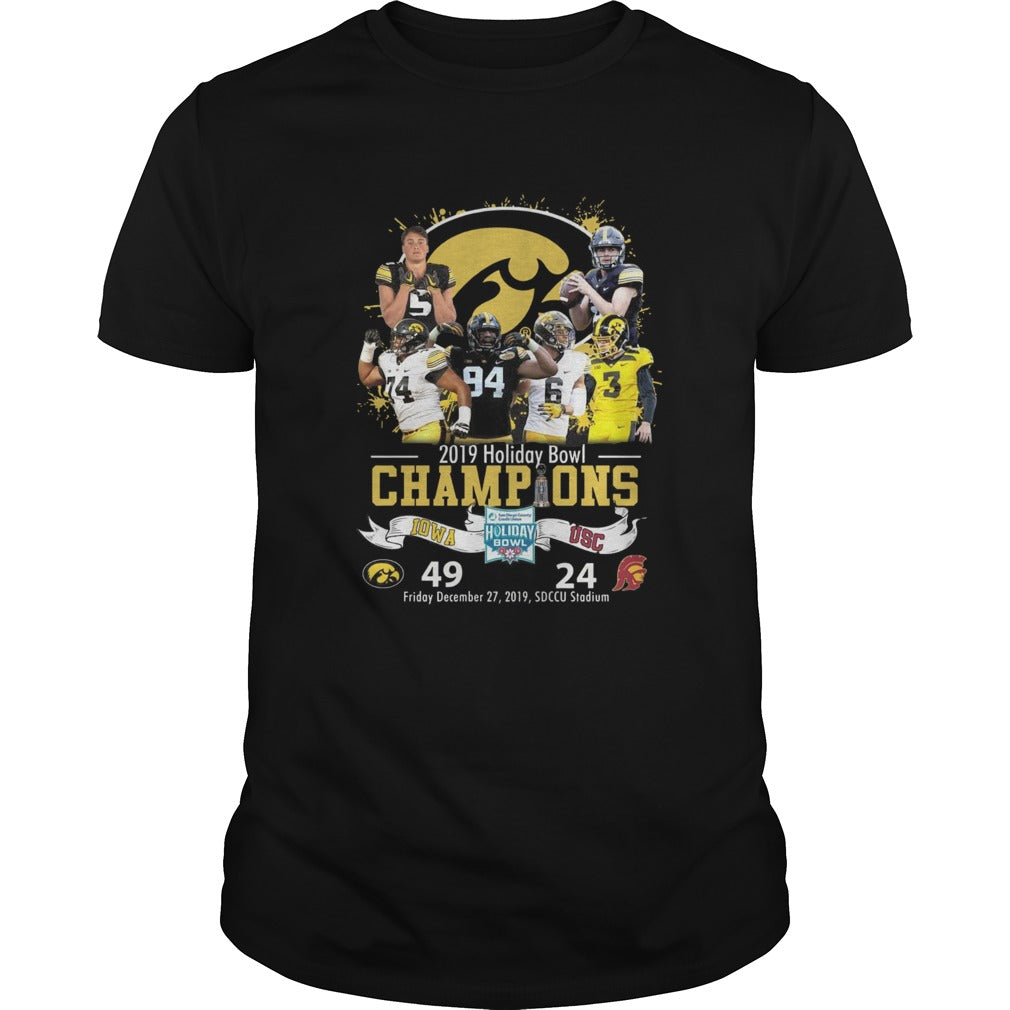 Iowa Hawkeyes 2019 Holiday Bowl Champion 49 24 shirt