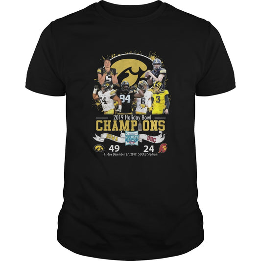 Iowa Hawkeyes 2019 Holiday Bowl Champion 49 24 shirt
