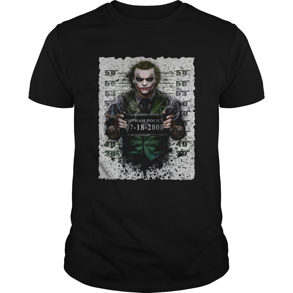 Joker Gotham police 07 18 2008 shirt