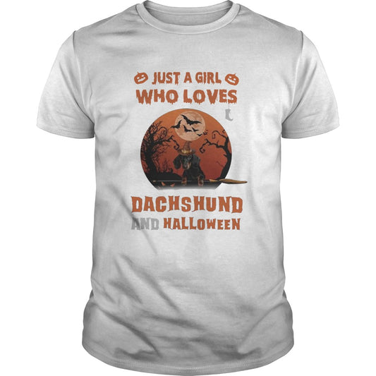 Just A Girl Who Loves Dachshund And Halloween shirt