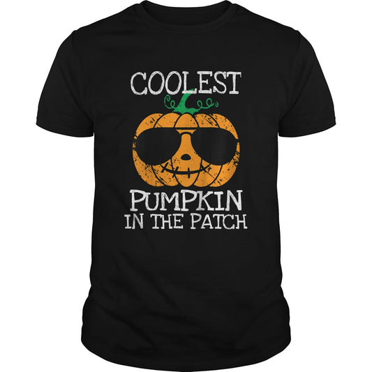 Kids Coolest Pumpkin In The Patch Halloween Costume Boys Gift TShirt