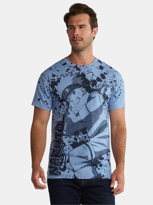 Naruto Men's and Big Men's Graphic Tee with Short Sleeves, Sizes XS 3XL