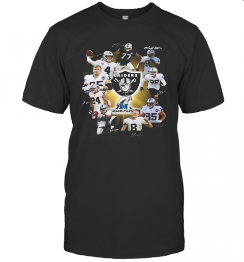Los Angeles Raiders Football Team Signatures T Shirt