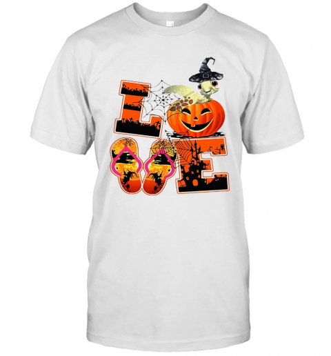 Love Halloween Shorkie Witch Turtle T Shirt