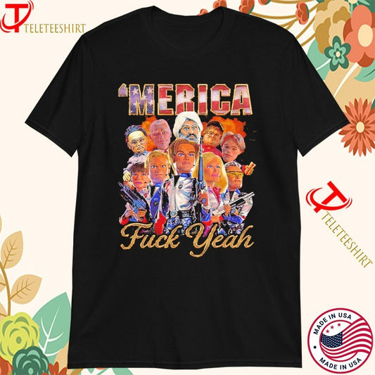 Merica Fuck Yeah American Flag Tshirts