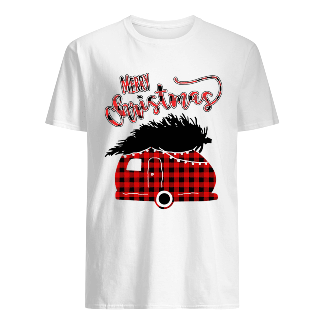 Merry Christmas Camping Car With Christmas Tree Tshir