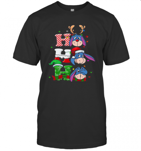 Merry Christmas Donkey Eeyore Ho Ho Ho T Shirt