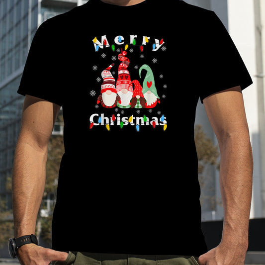 Merry Christmas Light Gnome Pajamas T Shirt B0BMB4D6CB