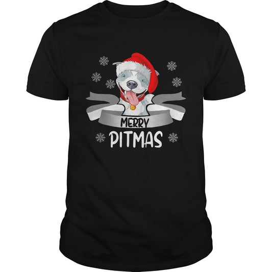 Merry Pitmas Christmas Pitbull shirt