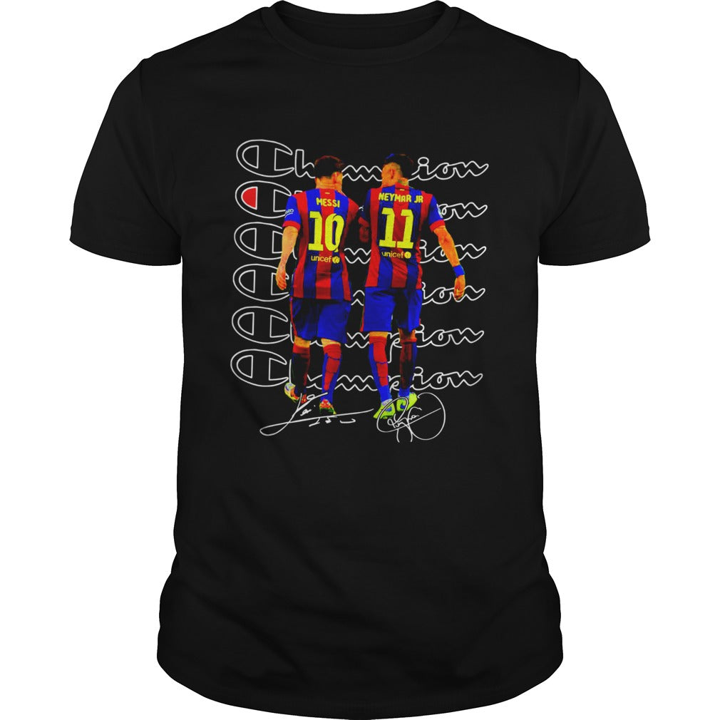 Messi and Neymar Champions shirt