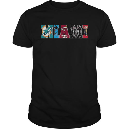 Miami Sport Teams Dolphins Marlins Heat Florida Panthers shirt