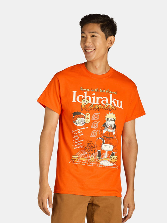 Naruto Ramen Men's & Big Men's Graphic Tee Shirt, Sizes S 3XL