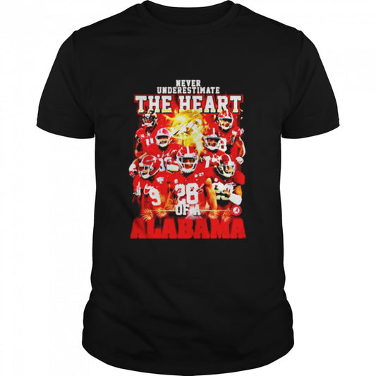 Never Underestimate the heart of a Alabama signature shirt
