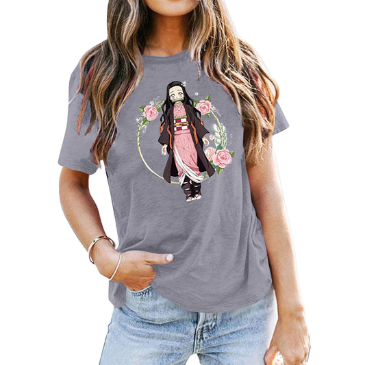 Nezuko Kamado Anime Demon Slayer T Shirt Boys Girls 3D Printed T Shirt Teenage Fashion Cosplay Demon Slayer Short Sleeve Clothing