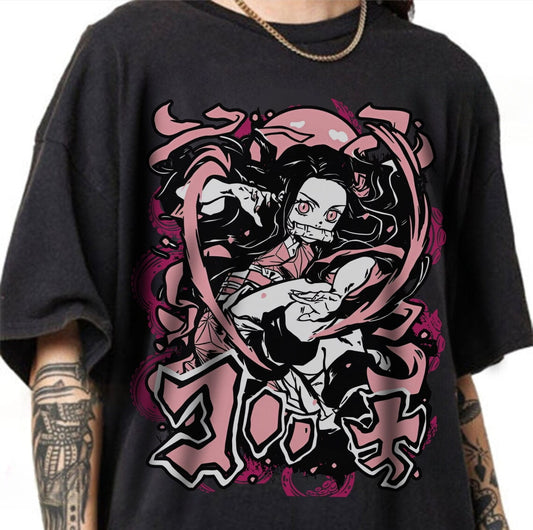 Nezuko Kamado T shirt, Kimetsu no Yaiba, Demon Slayer Manga Anime Shirt