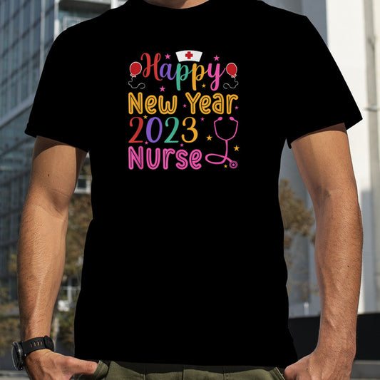 Nurse Happy New Year 2023 T Shirt B0BNP7PBX1
