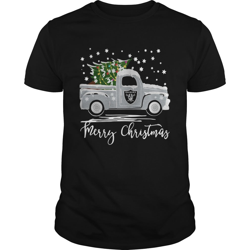 Oakland Raiders Truck Merry Christmas shirt