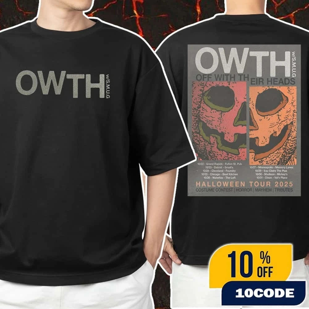 Off With Their Heads OWTH Halloween Tour 2025 Poster Tour Dates Skull T Shirt