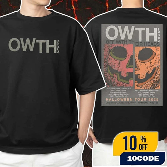 Off With Their Heads OWTH Halloween Tour 2025 Poster Tour Dates Skull T Shirt