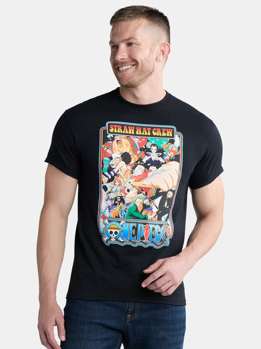 One Piece Men's and Big Men's Graphic Cotton Tee with Short Sleeves, Sizes S 3XL