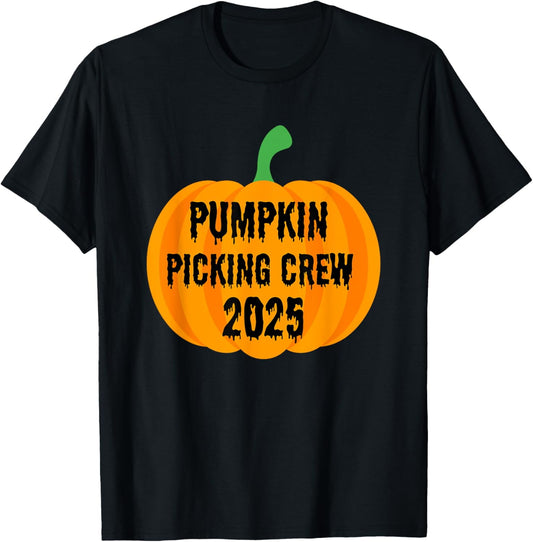 Playful Comfort Tee   Pumpkin Picking Crew 2025  Halloween Fun T Shirt