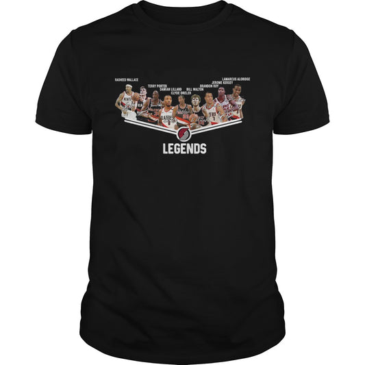 Portland Trail Blazers Legends Players Signatures shirt