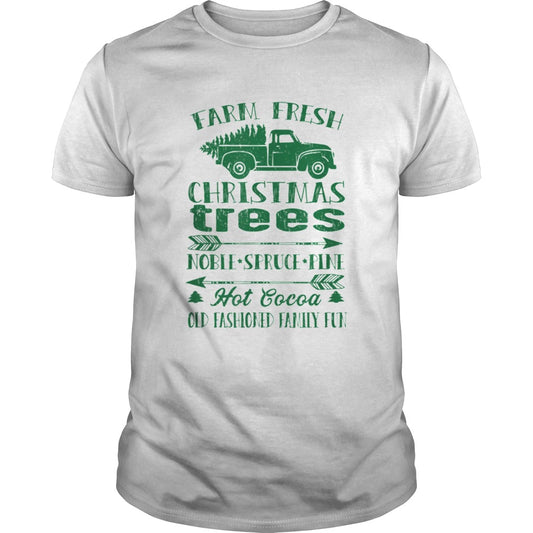 Pretty Farm Fresh Christmas Trees Old Fashioned Truck Vintage Retro shirt