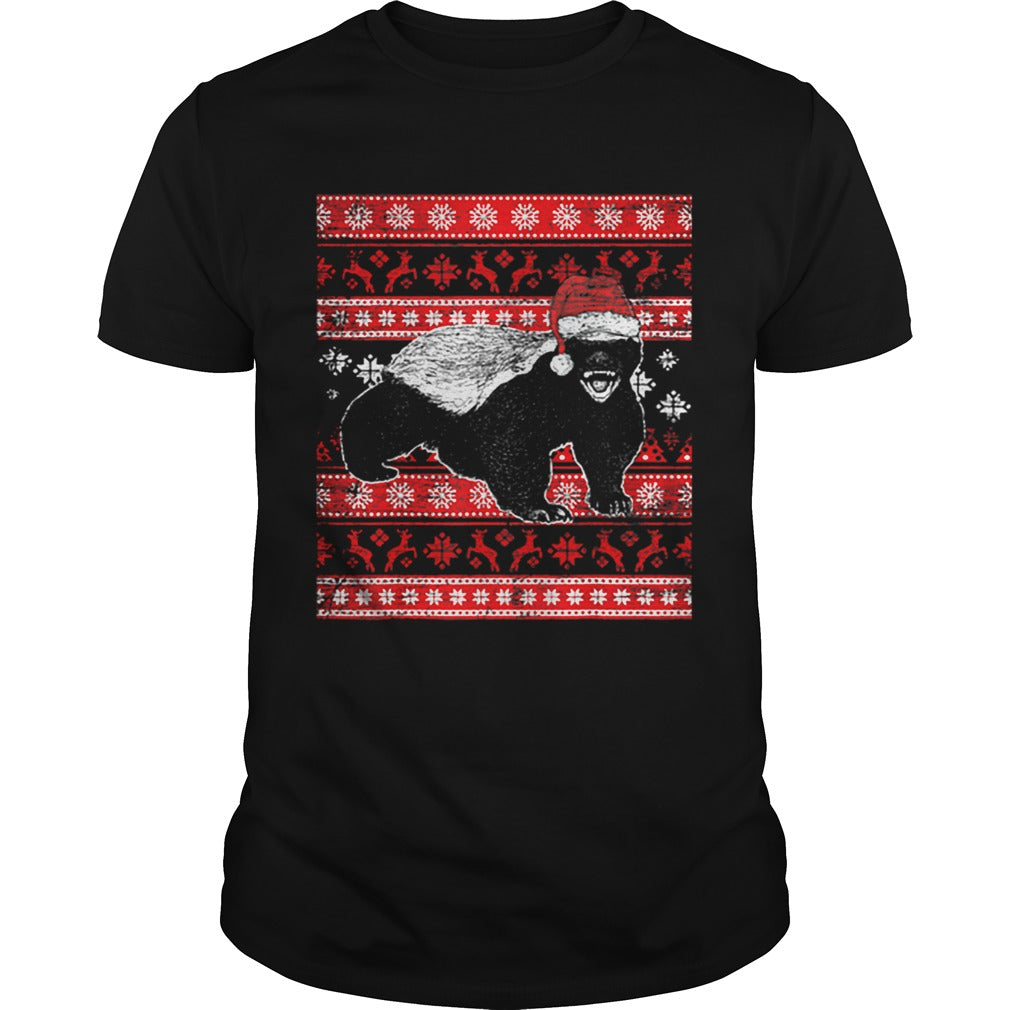 Pretty Ugly Christmas Honey Badger shirt