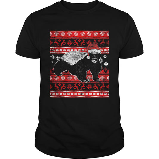Pretty Ugly Christmas Honey Badger shirt