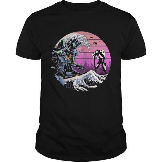 Retro wave eva shirt womens tshirt