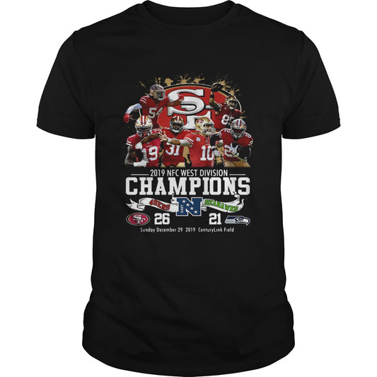 San Francisco 49ers 2019 NFc West Division Champions 49ers vs Seahawks shirt