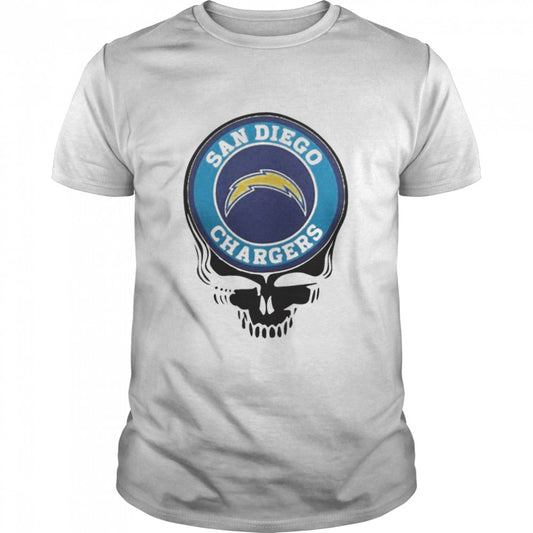 San diego chargers football skull shirt