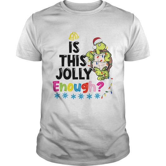 Santa Turtle is this jolly enough christmas shirt