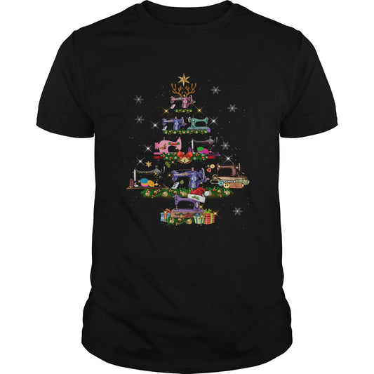 Sewing Christmas Tree Tee Quilting Lovers Sewer shirt