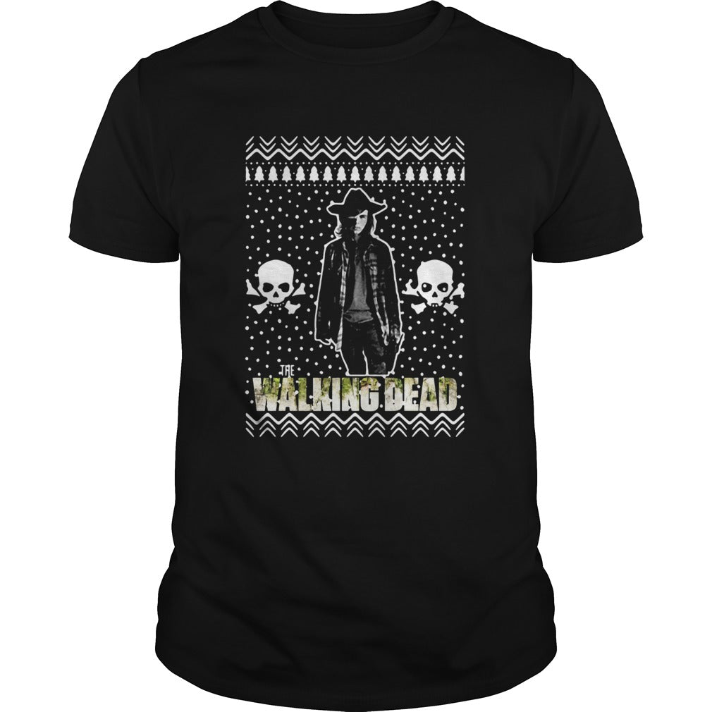 The Walking Dead Carl Grimes Santa Hat Christmas shirt