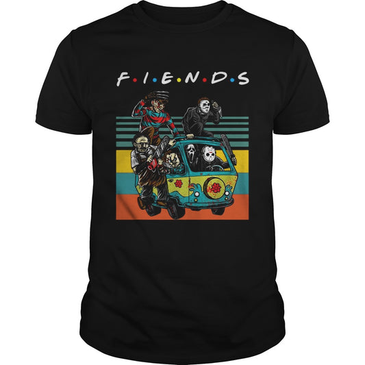 Vintage Friends TV Show Horror film characters shirt
