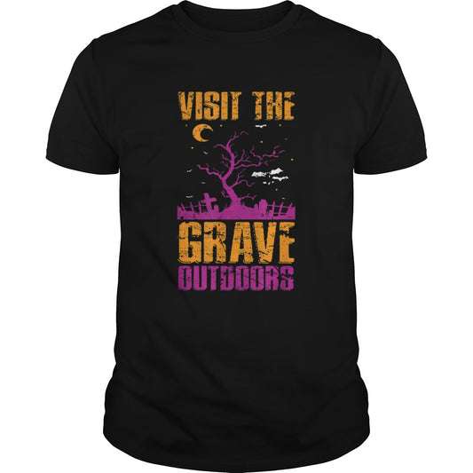 Visit The Grave Outdoors Halloween shirt