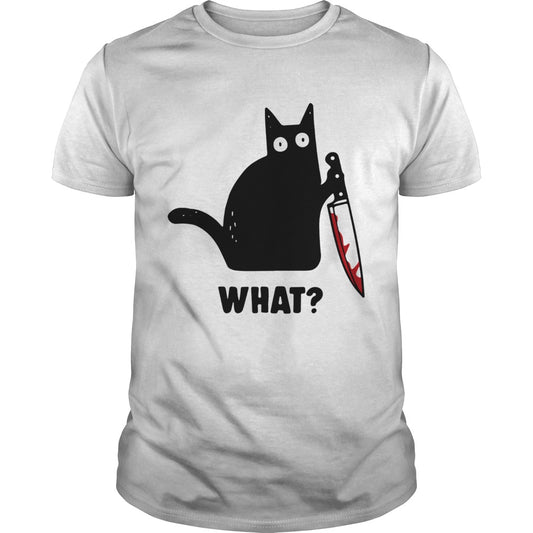 What Black cat hold knife shirt
