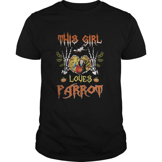 Witch This girl loves parrot shirt