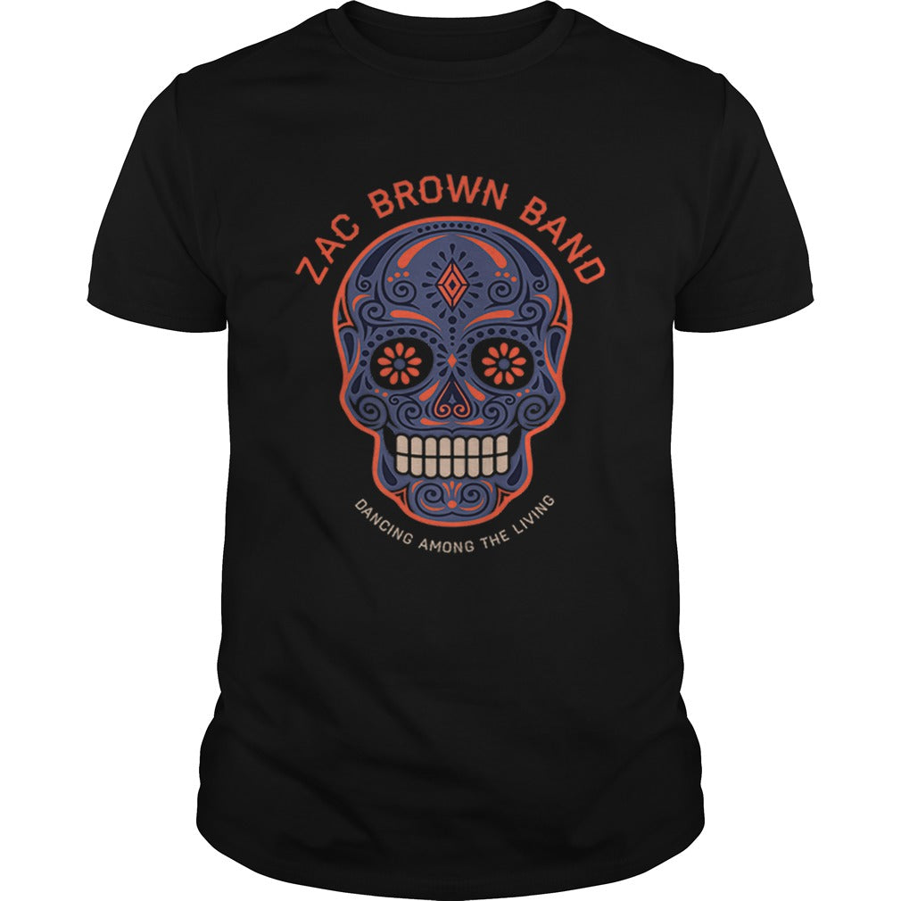Zac Brown BandSugar Skull Halloween Day of the Dead shirt