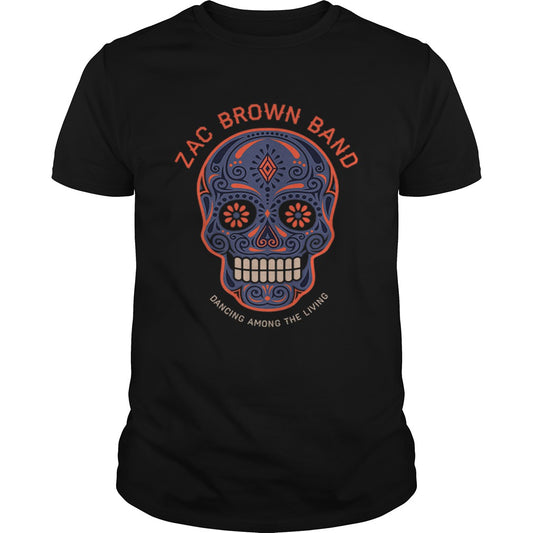 Zac Brown BandSugar Skull Halloween Day of the Dead shirt