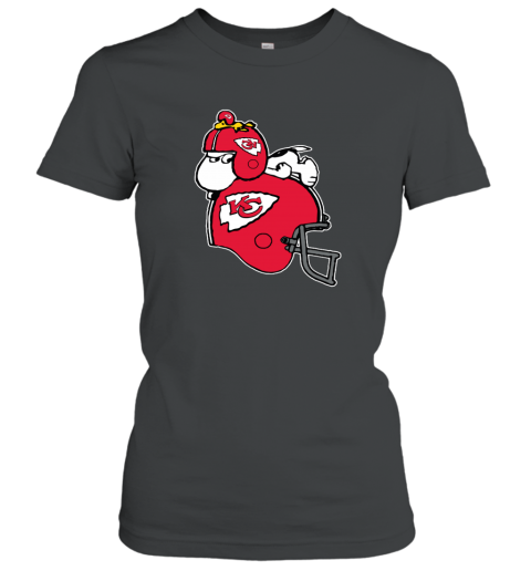 The Snoopy And Woodstock Resting On Kansas City Chiefs Helmet Women039S T Shirt