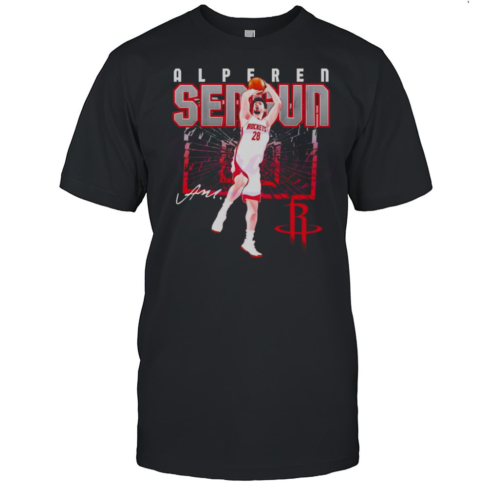 Alperen Sengun Houston Rockets Shattered Signature 2025 Shirt