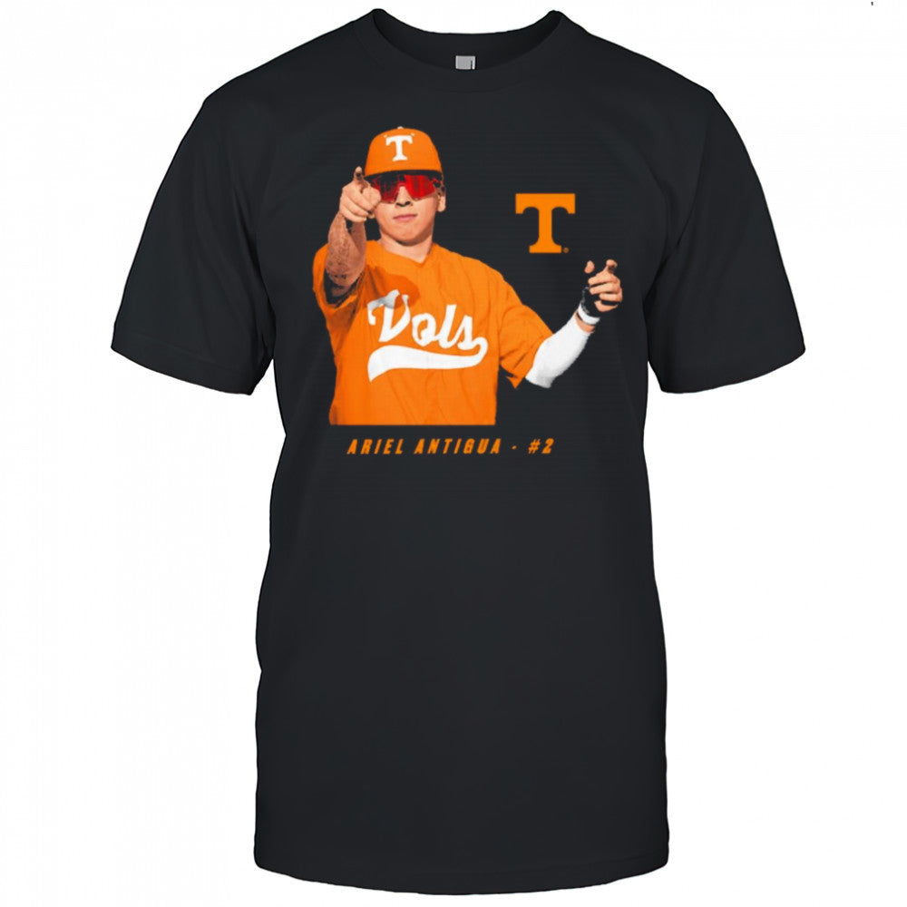 Ariel Antigua #2 Tennessee Vols Baseball NCAA Division I 2025 t shirt