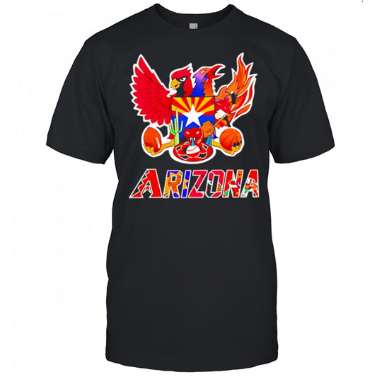 Arizona all mascots sports mashup logo shirt