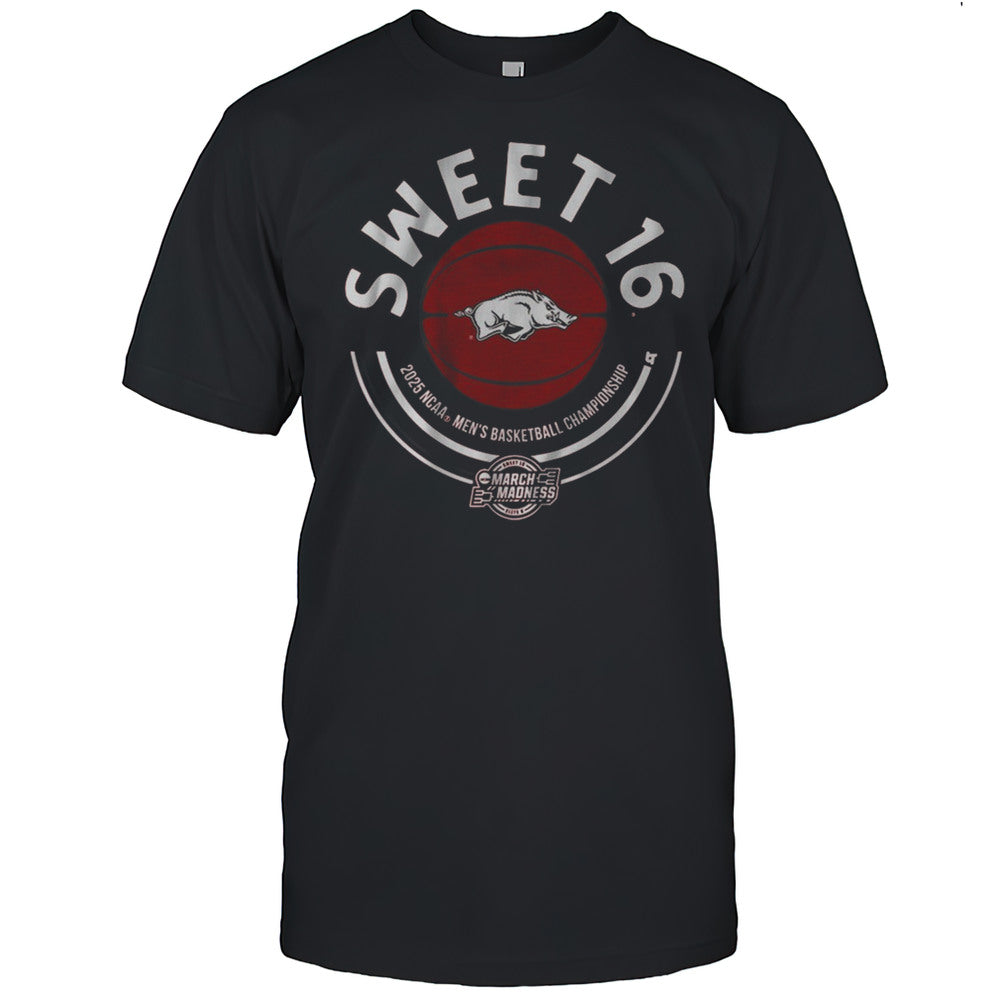 Arkansas Razorbacks Basketball Sweet 16 NCAA Mens Basketball Championship March Madness 2025 T shirt